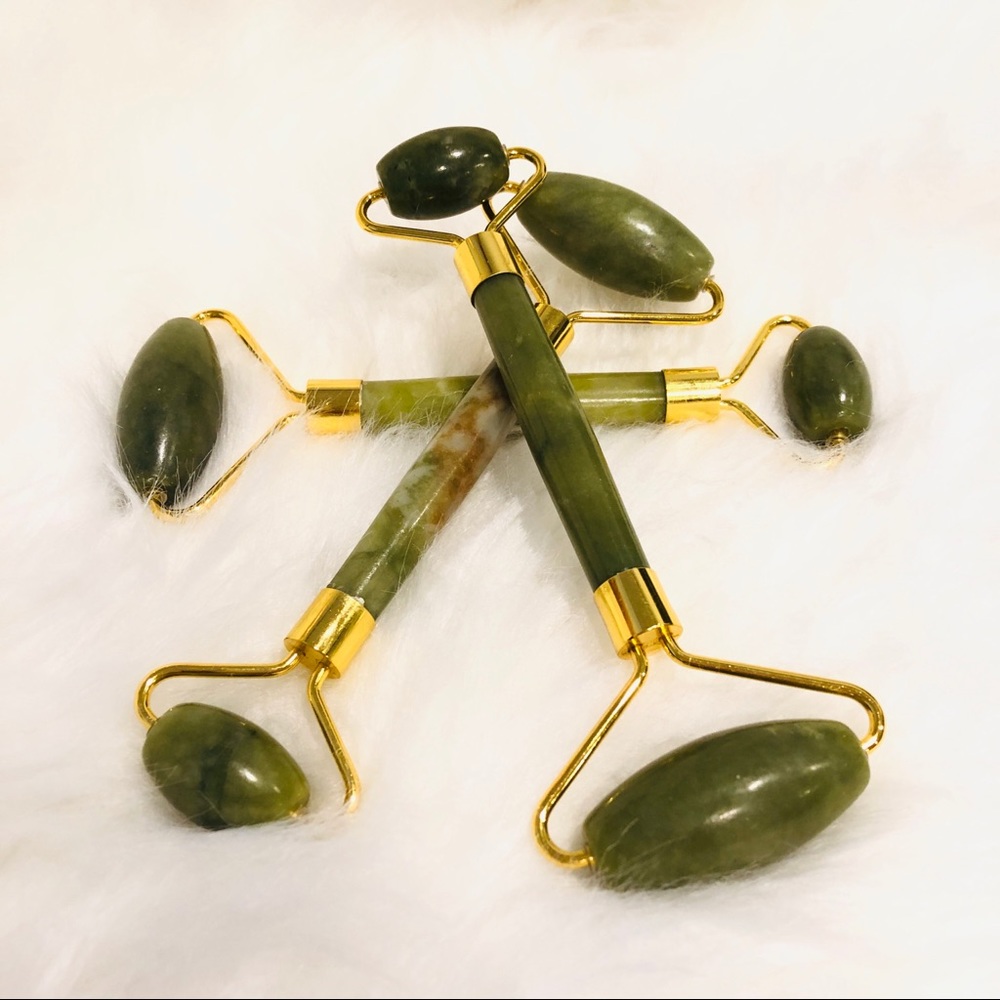 Green Jade Face Contouring Rollers - Picture 2 of 2
